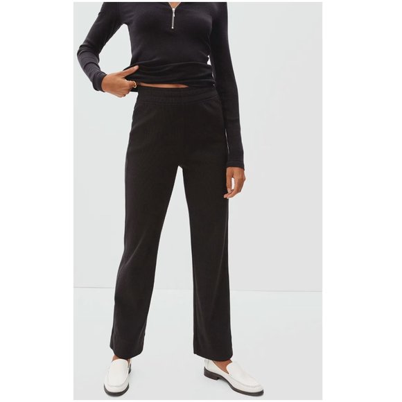 Everlane Pants - Everlane The Ribbed Flare Pant In Black